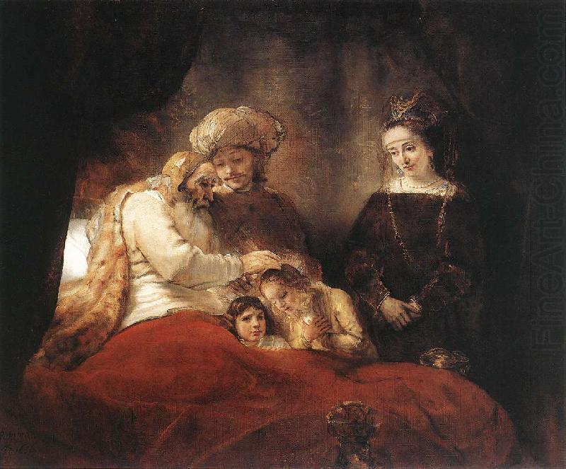 REMBRANDT Harmenszoon van Rijn Jacob Blessing the Children of Joseph china oil painting image